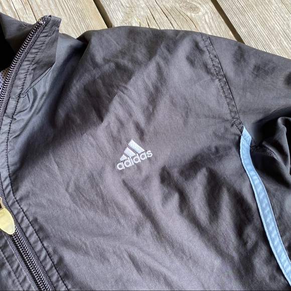 Adidas Classic Black Windbreaker Jacket - Picture 3 of 5